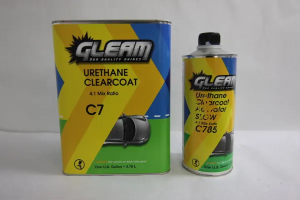 Gleam C7 urethane clear coat with its activator